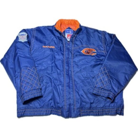 VINTAGE Team NFL Color Works DiMENsionals Chicago Bears 2XL Jacket Carl Banks